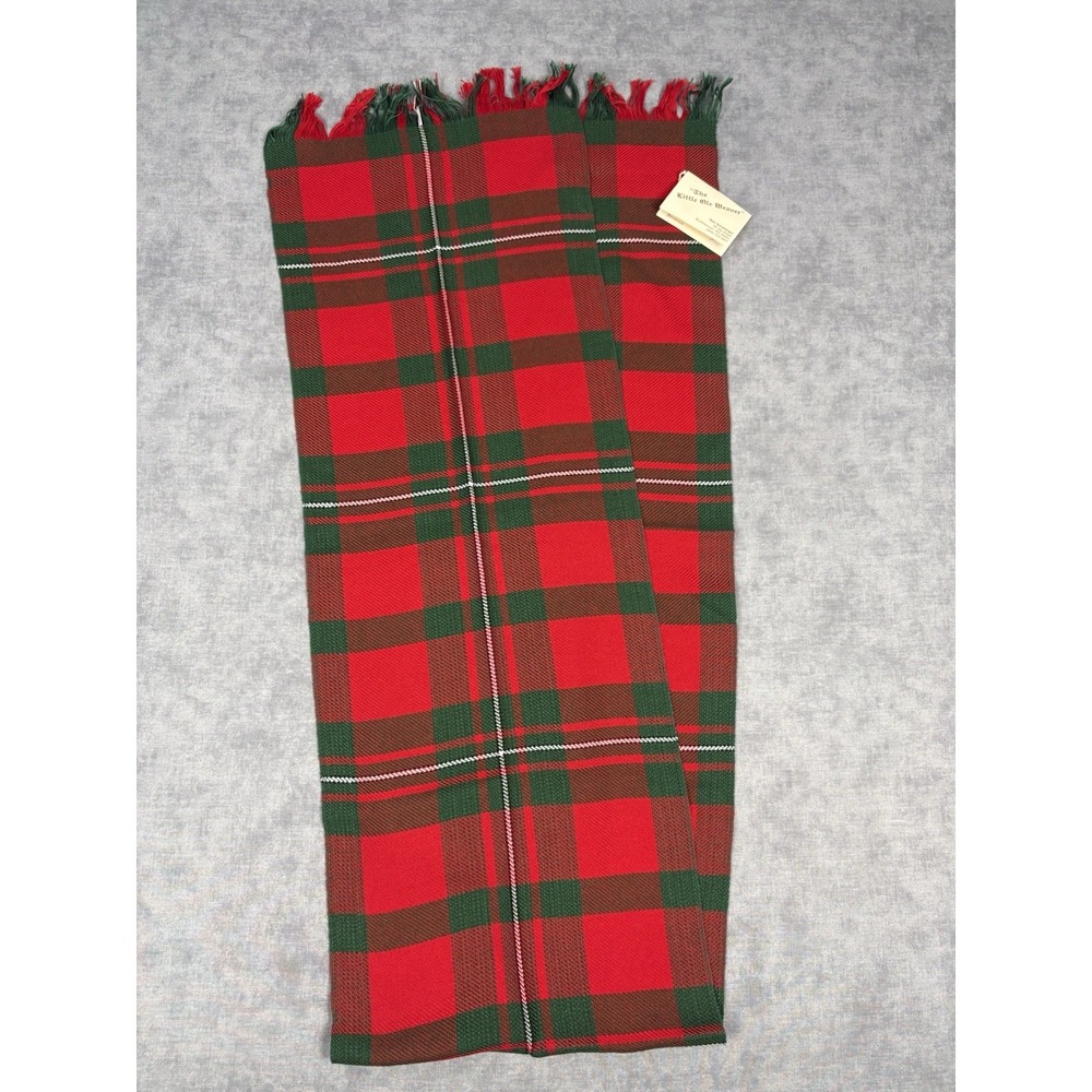 Vintage Little Ole Weaver MacGregor Tartan Scarf Cotton Handwoven WV 68x12